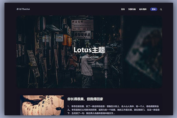 暗黑极客自媒体资讯博客主题Lotus1.1无限制版本WordPress主题模板