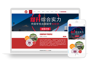 PBOOTCMS韩国留学教育培训类网站模板源码下载